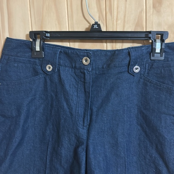 Larry Levine Stretch Women's Denim Blue Shorts - Picture 3 of 5
